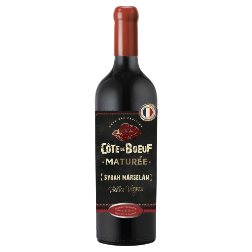 Picture of French Wine Red Côte Boeuf Maturée – IGP Pays d’Oc 14.5% Bottle 750ml, 6 bottles per case