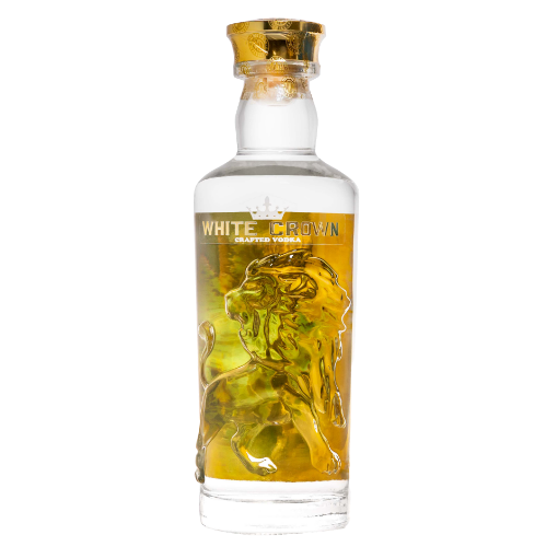White Crown Vodka 700ml bottle, sleek and elegant design.
