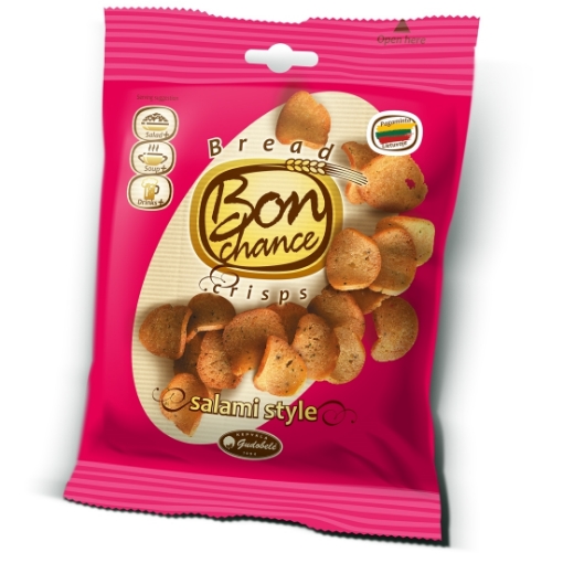 on Chance Salami Style Bread Crisps 60g bag, ideal for beer, QLL New Zealand.