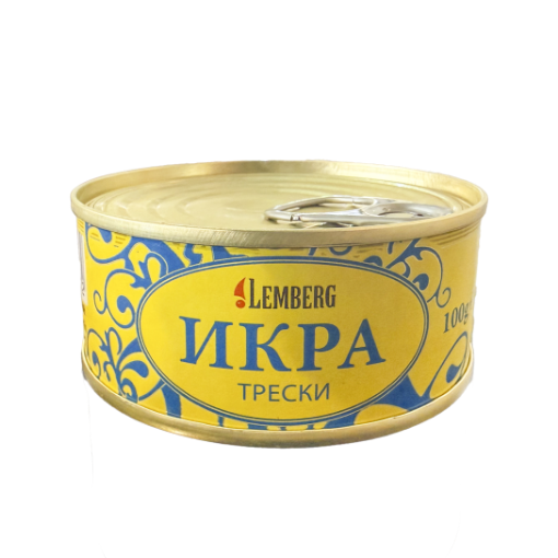 Picture of Caviar Cod Lemberg Can 100g, 36 per box (Best Before Date: 15.05.2026.)