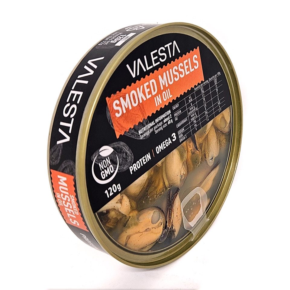 Wholesale Smoked Mussels Valesta 120g | 15 Cans/Case | QLL NZ ...