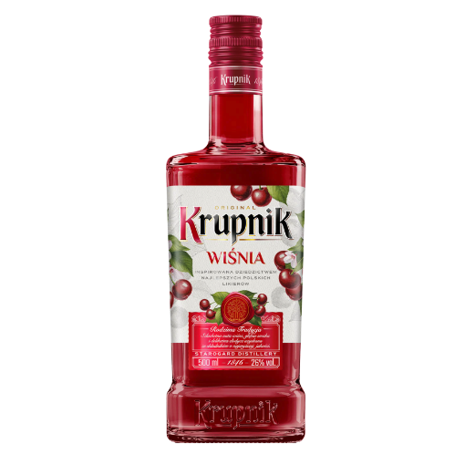 Krupnik Cherry Liqueur 500ml bottle, new Polish spirit import QLL.