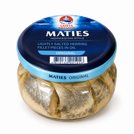 Case of 6 x 260g Santa Bremor Herring Fillets in Glass Jar – wholesale NZ